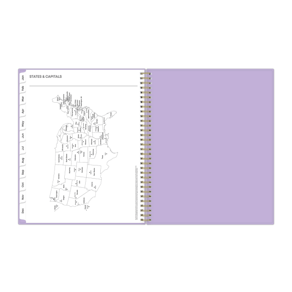 slide 8 of 8, 2025 Blue Sky Weekly/Monthly Planning Calendar, 8-1/2"" X 11"", Wisteria, January To December, 148906, 1 ct