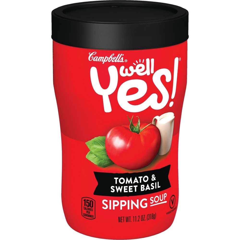 Campbell's Well Yes Tomato And Sweet Basil Sipping Soup 11.2 oz Shipt