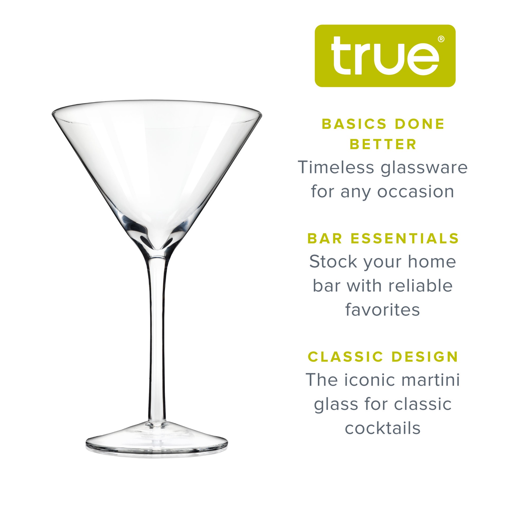 slide 4 of 5, True 12 Ounce Manhattan Martini Glass 4 ea, 1 ct