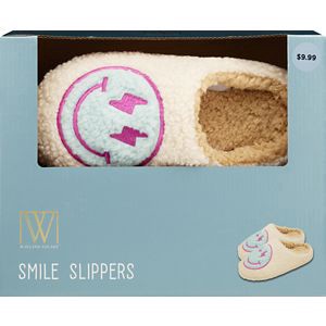 slide 1 of 1, NON BRAND Slipper (Sherpa Lining + Mf Foam) - (Blue Face), 1 ct