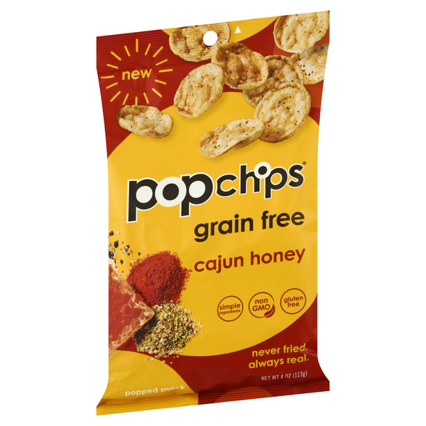 slide 1 of 6, popchips Grain Free, Cajun Honey, 4 oz