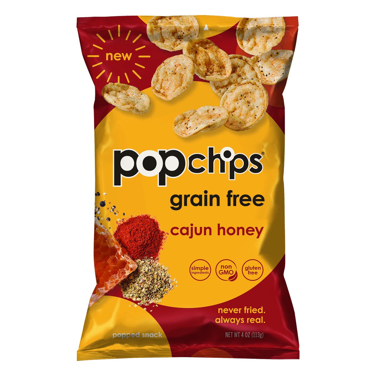 slide 6 of 6, popchips Grain Free, Cajun Honey, 4 oz