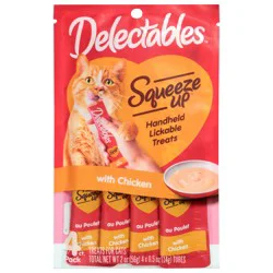 Delectables Squeeze Up Handheld Lickable Treats with Chicken 4 - 0.5 oz Tubes