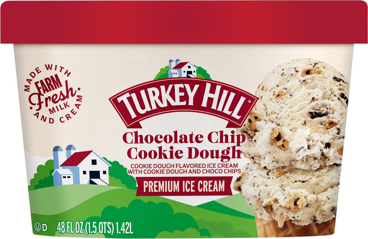 slide 2 of 2, Turkey Hill Chocolate Chip Cookie Dough, 48 fl oz