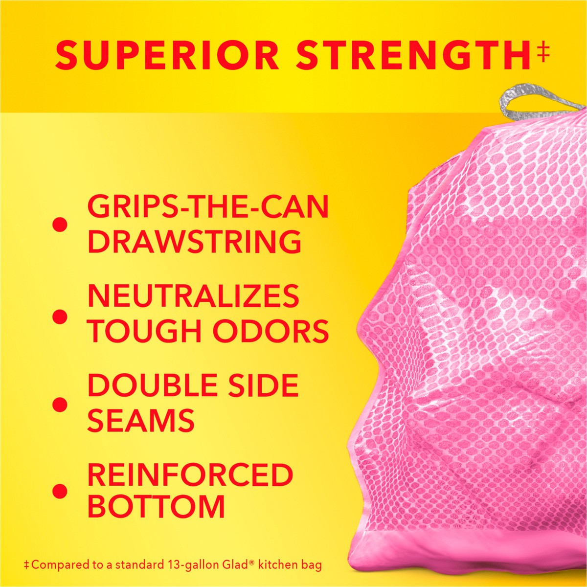 slide 8 of 9, Glad ForceFlexPlus Tall Kitchen Drawstring Febreze Cherry Blossom Trash Bags, 34 ct