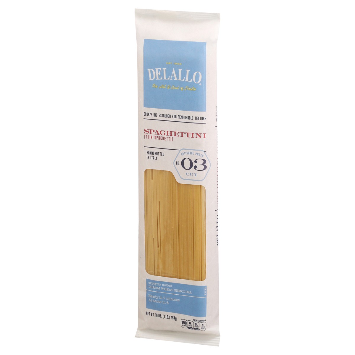slide 12 of 13, Delallo Pasta Spaghetti Thin No. 3 - 16 Oz, 16 oz