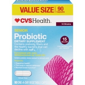 slide 1 of 1, CVS Health Senior Probiotic One-A-Day Capsules Value Size, 90 ct
