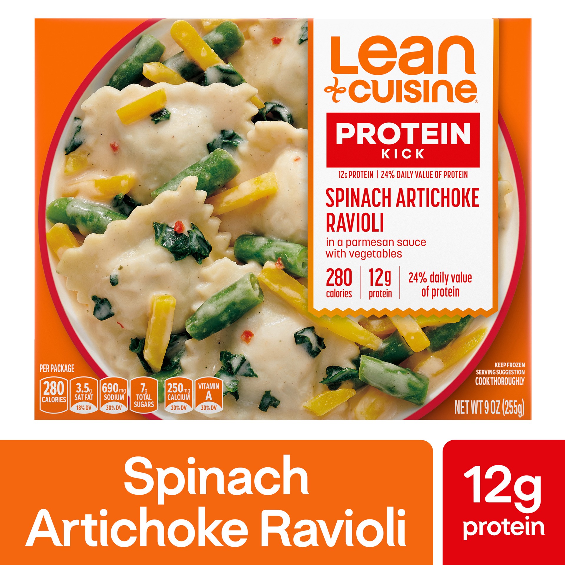 slide 1 of 6, Lean Cuisine Frozen Marketplace Spinach Artichoke Ravioli, 