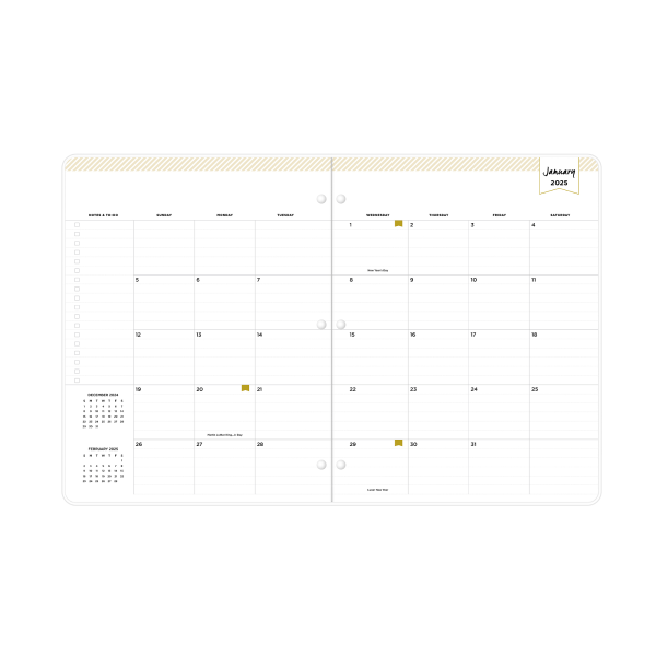 slide 2 of 6, 2025 Day Designer Monthly Planning Calendar, 8-1/2"" X 11"", Laila Blue, January To December, 148825, 1 ct