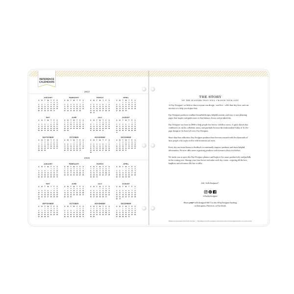 slide 4 of 6, 2025 Day Designer Monthly Planning Calendar, 8-1/2"" X 11"", Laila Blue, January To December, 148825, 1 ct