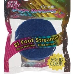 Omni Party 81 Foot Crepe Streamer Blue