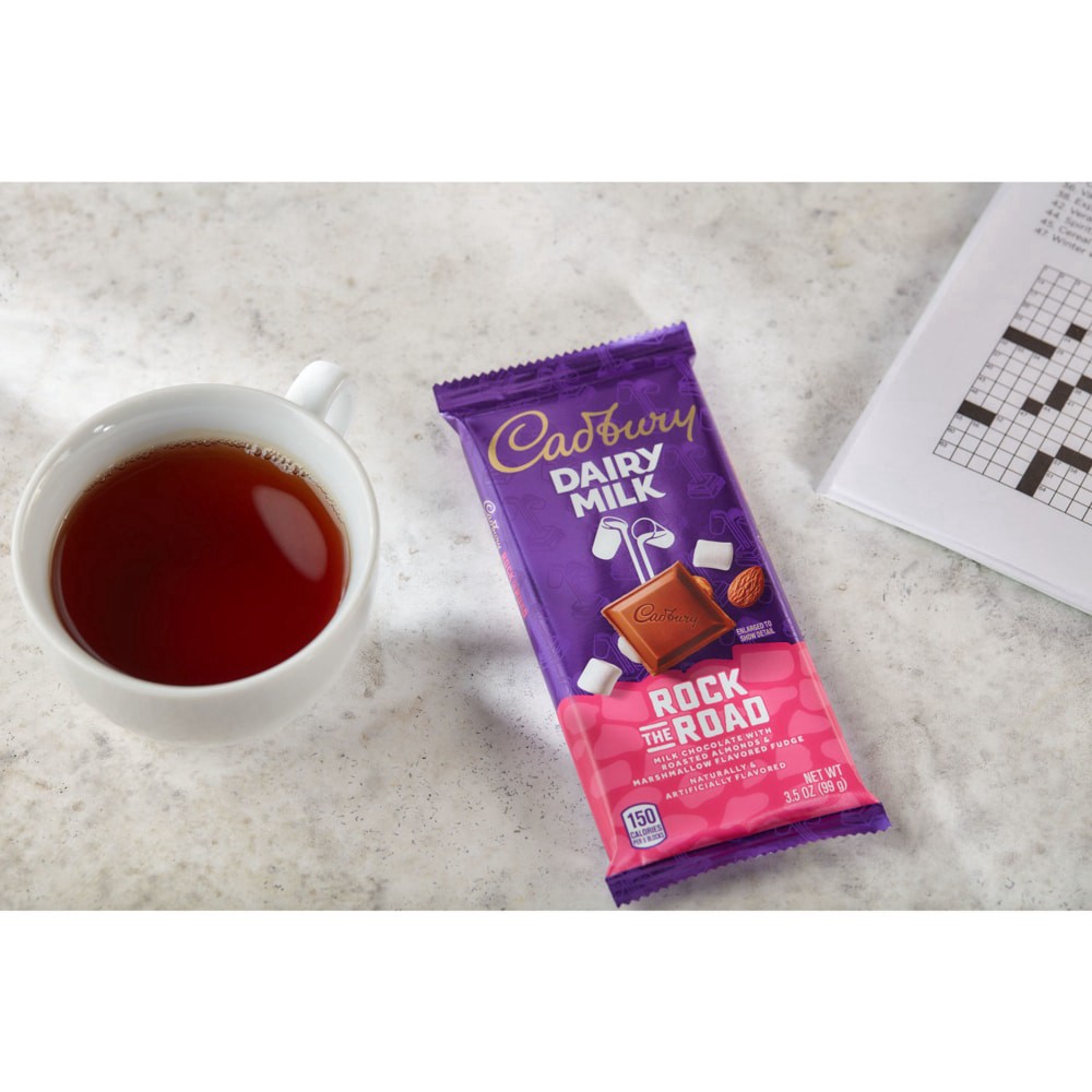 slide 3 of 5, CADBURY DAIRY MILK Rock the Road Milk Chocolate Candy Bar, 3.5 oz, 3.5 oz