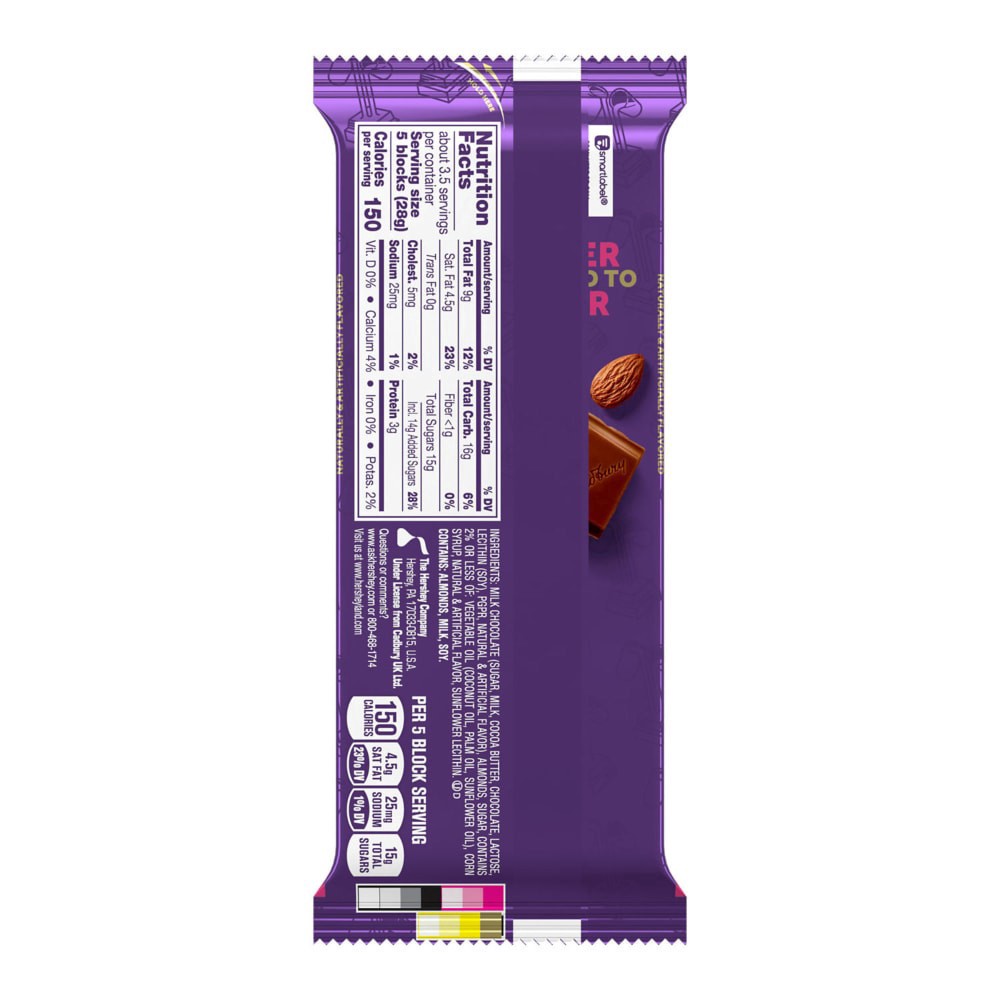 slide 2 of 5, CADBURY DAIRY MILK Rock the Road Milk Chocolate Candy Bar, 3.5 oz, 3.5 oz