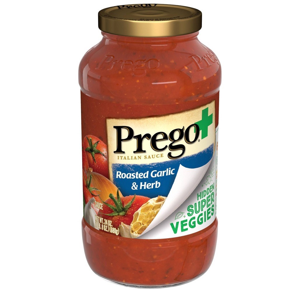 slide 2 of 6, Prego Plus Hidden Veggies Roasted Garlic & Herb Psta Sce, 24 oz