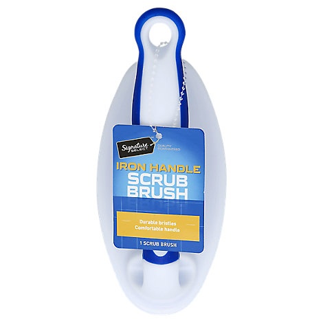 slide 1 of 1, Signature Select Brush Scrub Iron Handle - Each, 1 ct