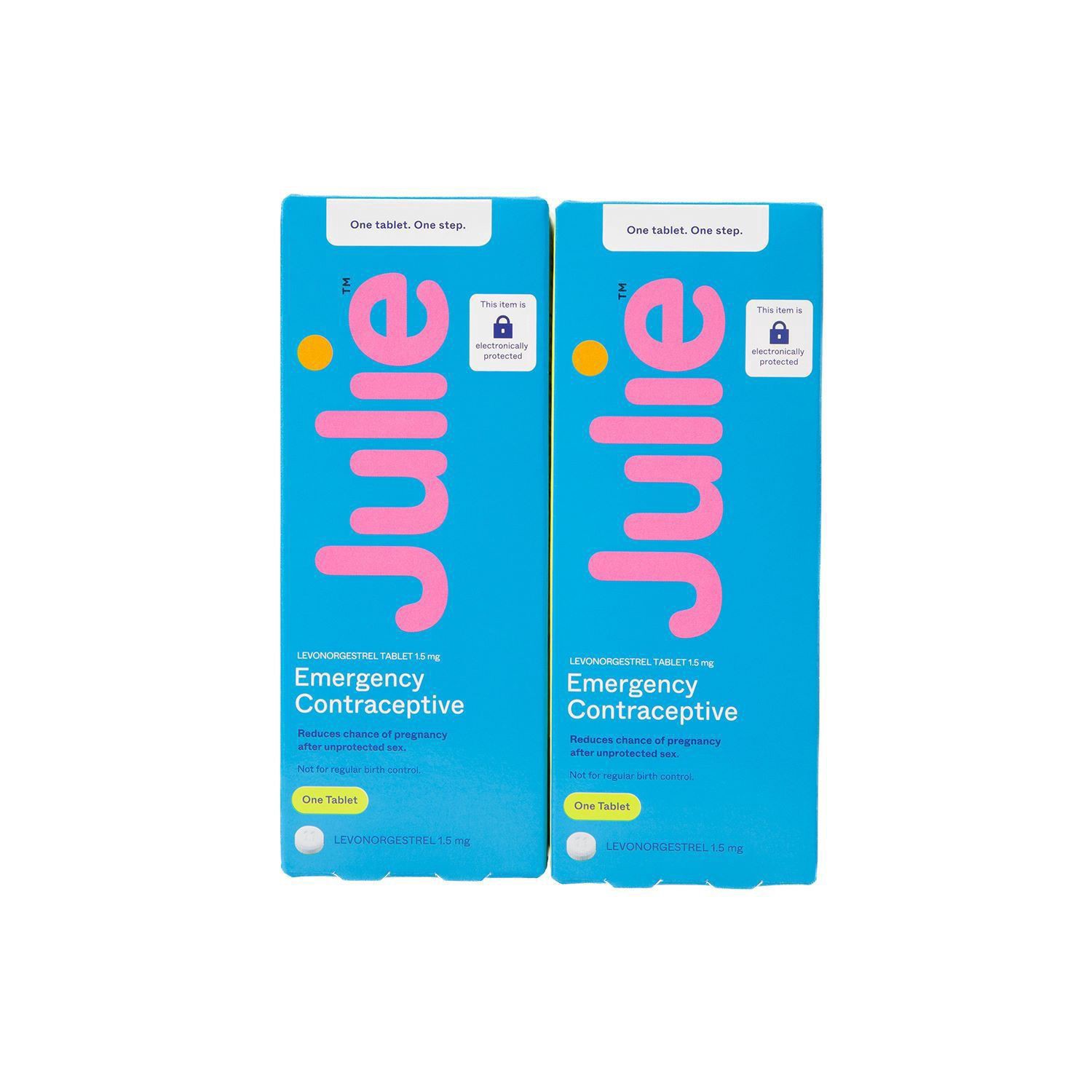 slide 1 of 1, Julie 1.5 mg Emergency Contraceptive Tablet 2 Ct, 2 ct