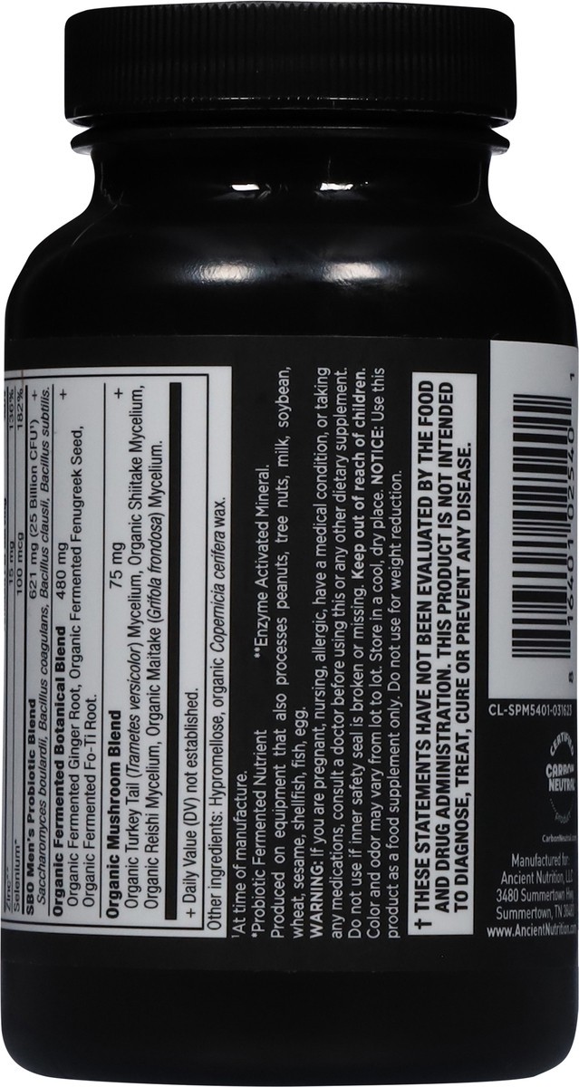 slide 4 of 12, Ancient Nutrition Men's SBO Probiotics 60 Capsules, 60 ct