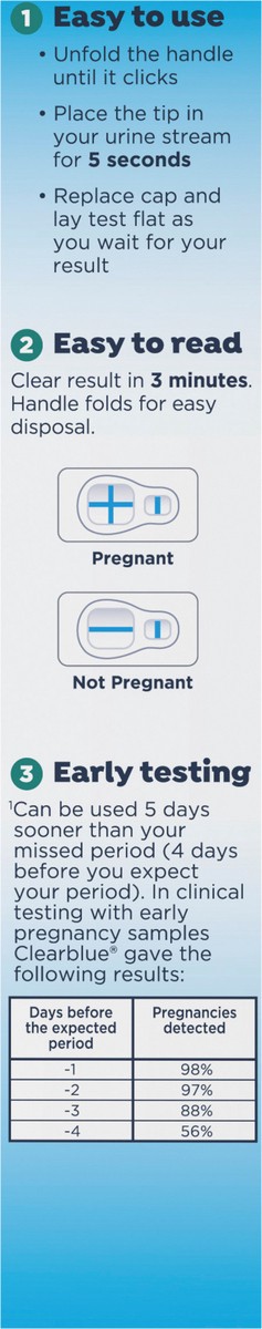 slide 4 of 5, Clearblue Flip & Click Pregnancy Test, 2 Count, 2 ct