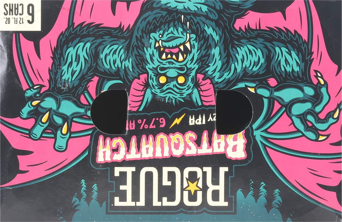 slide 8 of 10, Rogue Hazy IPA Batsquatch Beer 6 - 12 fl oz Cans, 6 ct; 12 oz