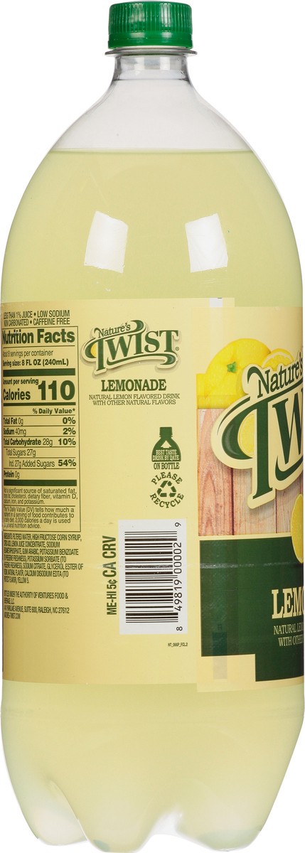 slide 9 of 9, Nature's Twist Sugar Free Original Lemonade 2 l, 2.10 qt