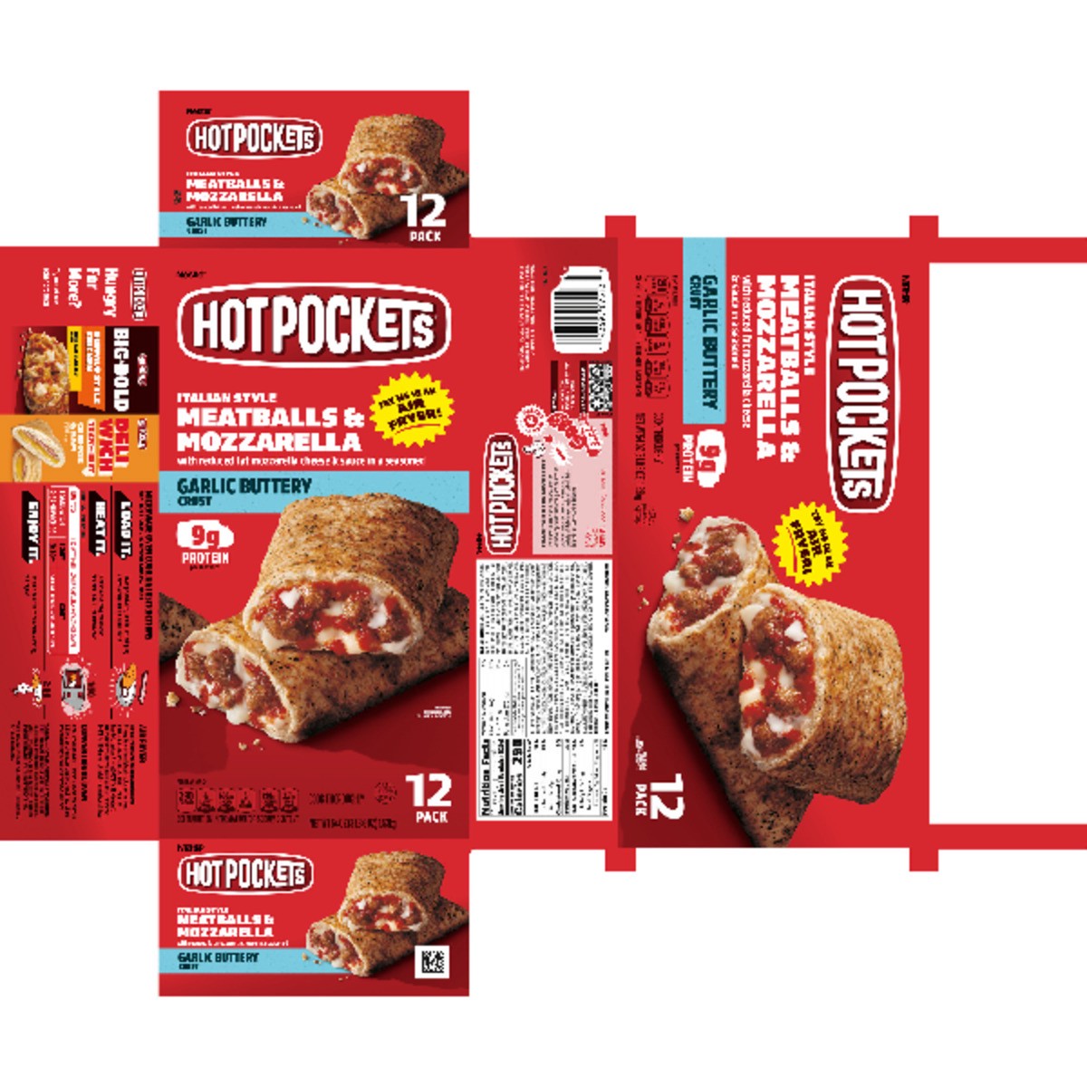 slide 5 of 15, Hot Pockets Italian Style, Meatballs and Mozzarella, Frozen Snack, 12 Pack, 12 ct