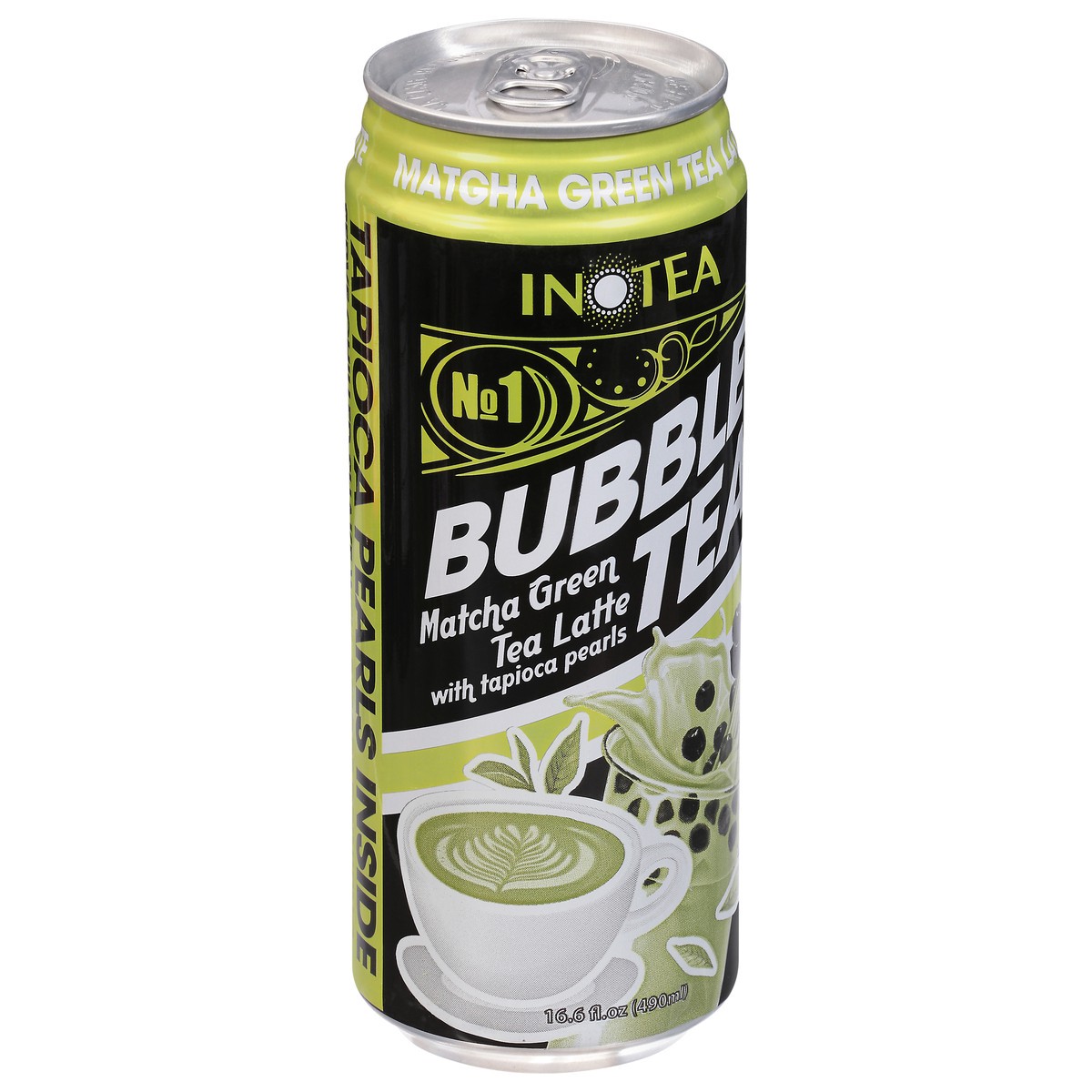 slide 7 of 9, Inotea Matcha Green Tea Latte Bubble Tea with Tapioca Pearls 1 16.6 fl oz, 16.6 fl oz