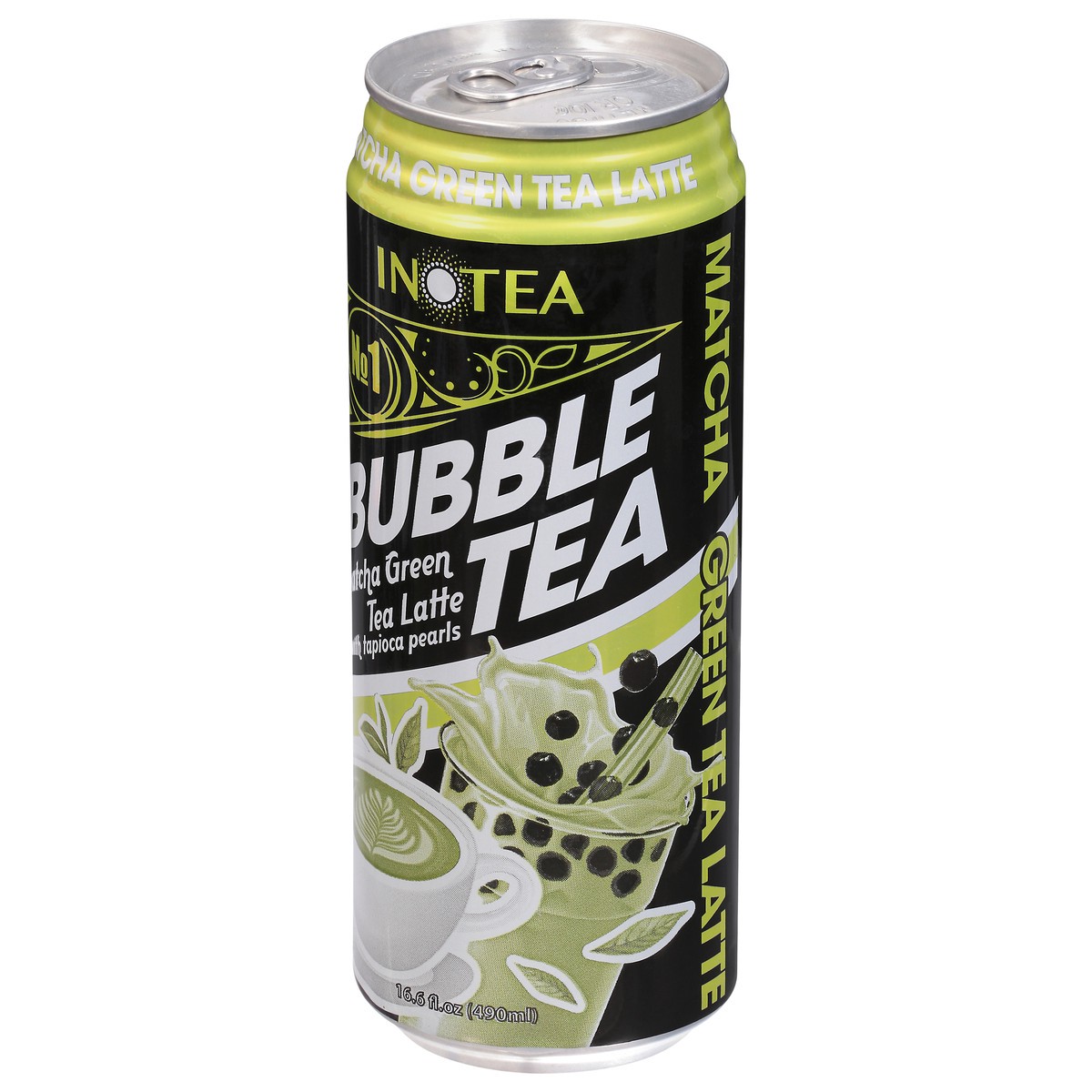 slide 5 of 9, Inotea Matcha Green Tea Latte Bubble Tea with Tapioca Pearls 1 16.6 fl oz, 16.6 fl oz
