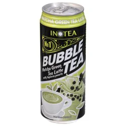 Inotea Matcha Green Tea Latte Bubble Tea with Tapioca Pearls 1 16.6 fl oz
