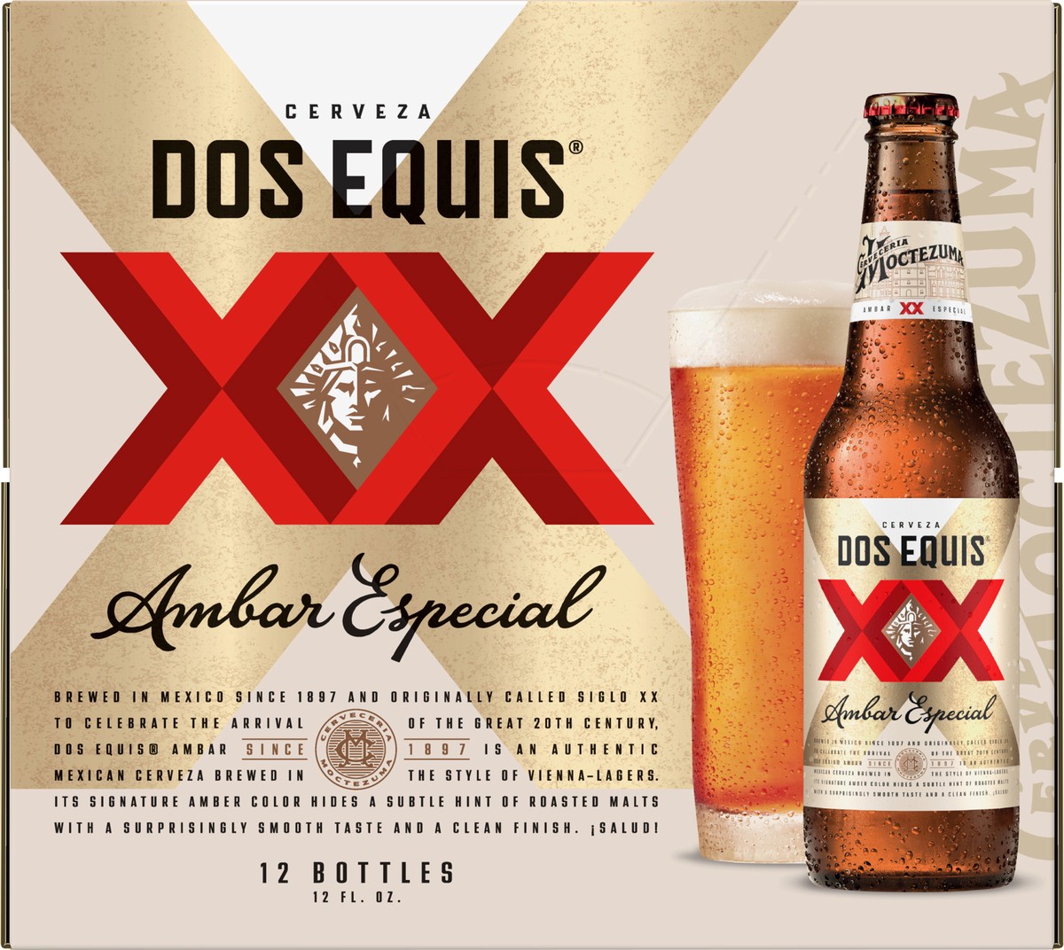 slide 1 of 1, Dos Equis Ambar Especial Beer 12 - 12 fl oz Bottles, 12 ct; 12 oz