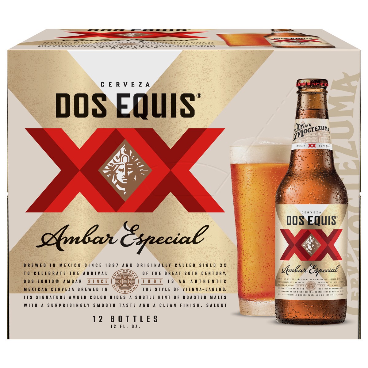 slide 1 of 1, Dos Equis Ambar Mexican Lager Beer, 12 oz
