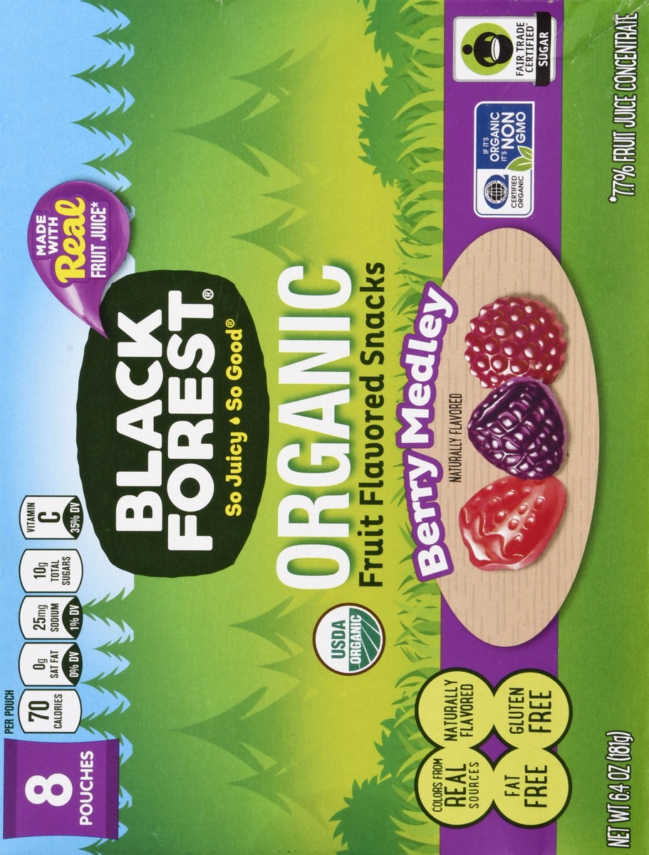 slide 5 of 9, Black Forest Organic Berry Medley Snacks 8 ea, 8 ct; 6.4 oz