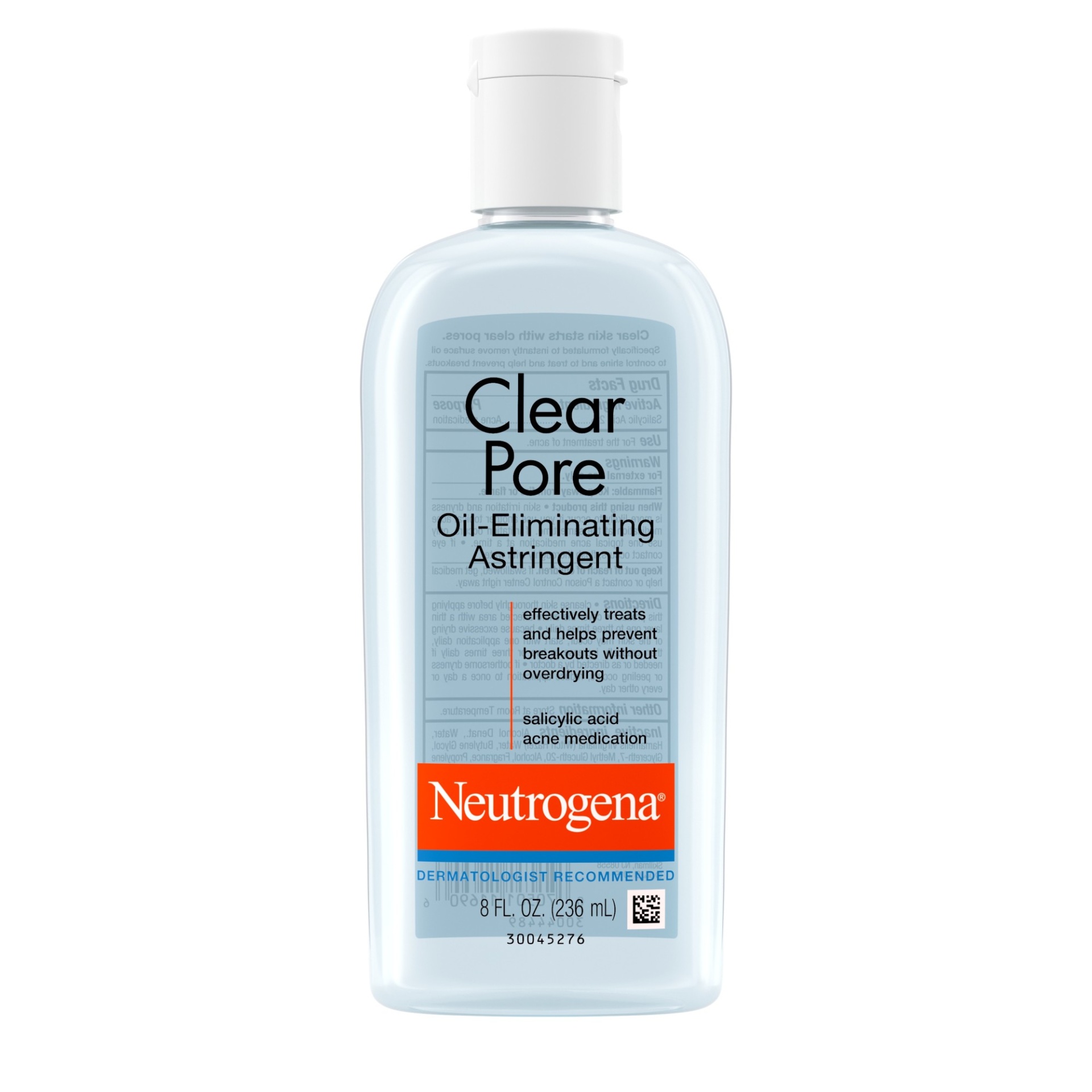 slide 1 of 1, Neutrogena Clear Pore Oil-Eliminating Facial Astringent with 2% Salicylic Acid Acne Medication and Witch Hazel, Pore Clearing Treatment for Acne-Prone Skin, Helps Control Shine, 8 fl oz
