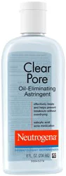 Neutrogena Clear Pore Oil-Eliminating Facial Astringent with 2% Salicylic Acid Acne Medication and Witch Hazel, Pore Clearing Treatment for Acne-Prone Skin, Helps Control Shine, 8 fl. oz