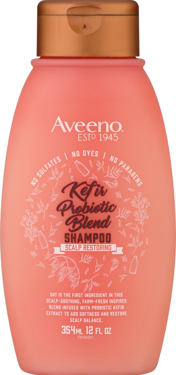 slide 5 of 9, Aveeno Kefir Probiotic Blend Scalp Restoring Shampoo 354 ml, 12 oz