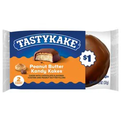 Tastykake Peanut Butter Kandy Kakes, Chocolate and Peanut Butter Snack Cakes- 2 ct