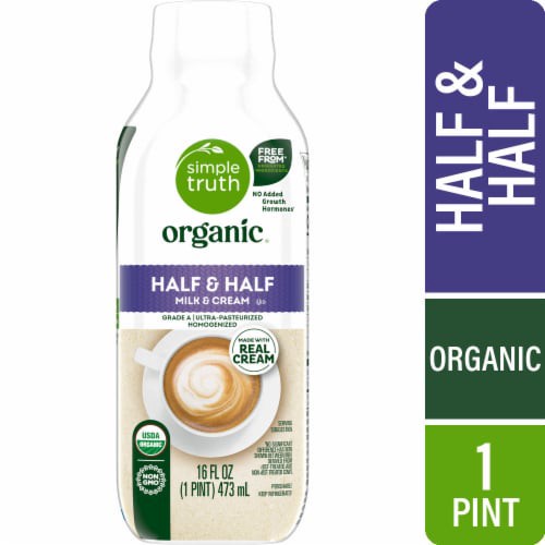 slide 1 of 1, Simple Truth Organic® Half and Half Pint, 1 pint