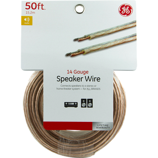 slide 1 of 2, GE 14-Gauge Speaker Wire - Copper/Silver, 50 ft
