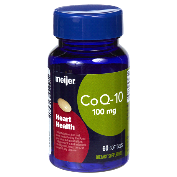 slide 1 of 3, Meijer COQ-10 100 mg Softgel, 60 ct