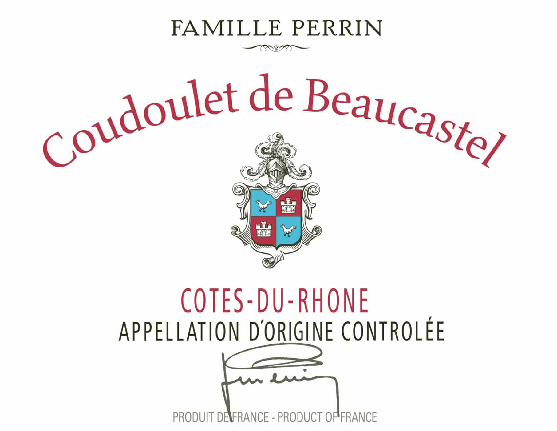 slide 2 of 3, Coudoulet de Beaucastel Famille Perrin Coudoulet de Beaucastel Côtes du Rhône, 750 ml