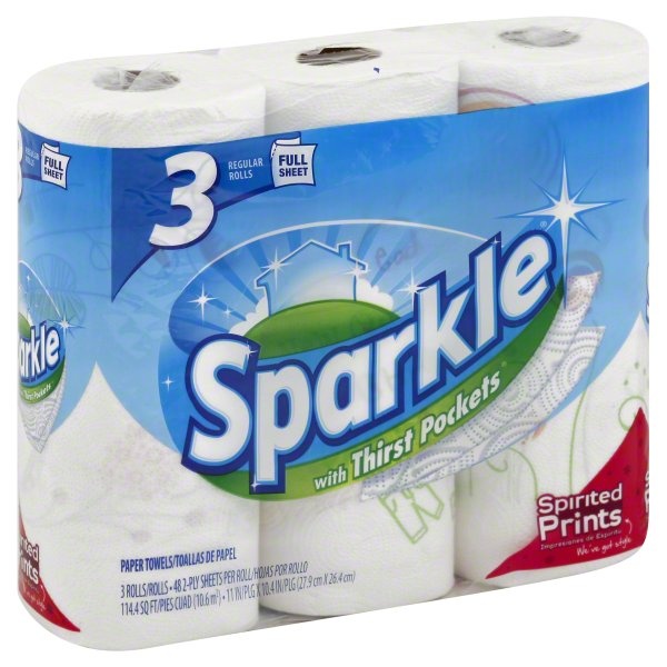 slide 1 of 1, Sparkle Paper Towels 3 ea, 3 ct