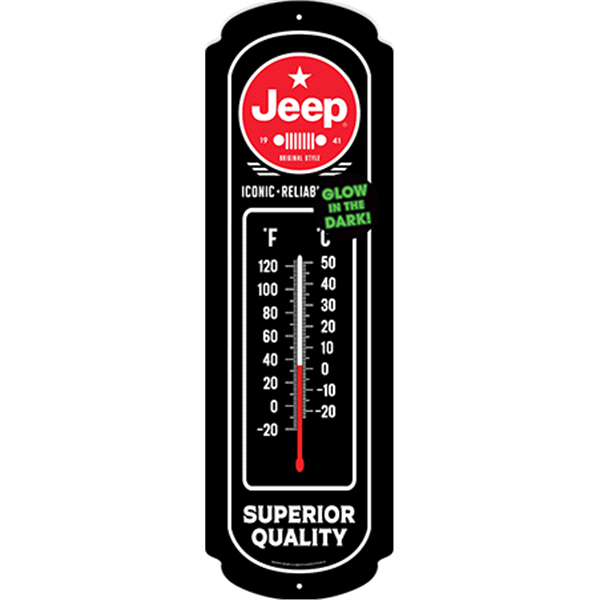 slide 1 of 1, Open Road Brands Glow in the Dark Jeep Thermometer, 1 ct