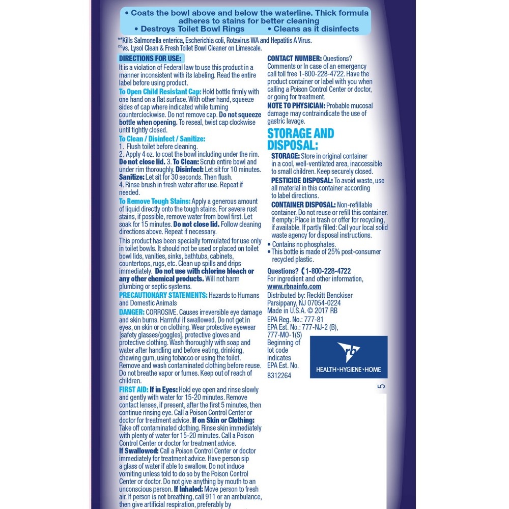 Lysol 10x Cleaning Power Toilet Bowl Cleaner Value Pack 2 ct; 24 oz Shipt