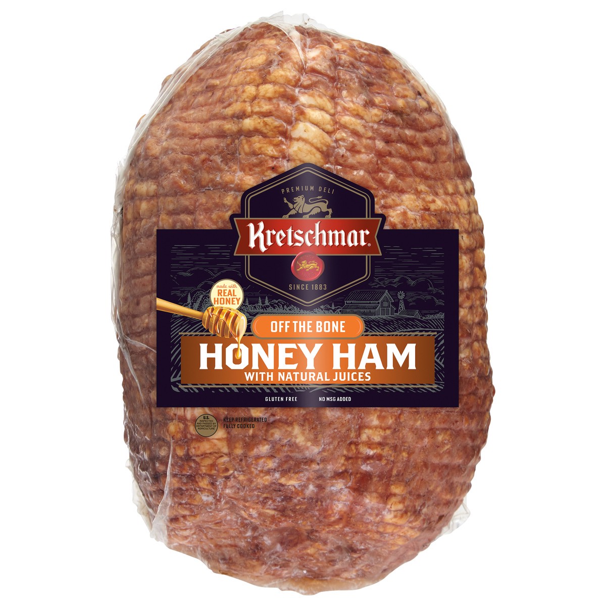 slide 1 of 11, Kretschmar Premium Deli Off The Bone Honey Ham, 1 ct