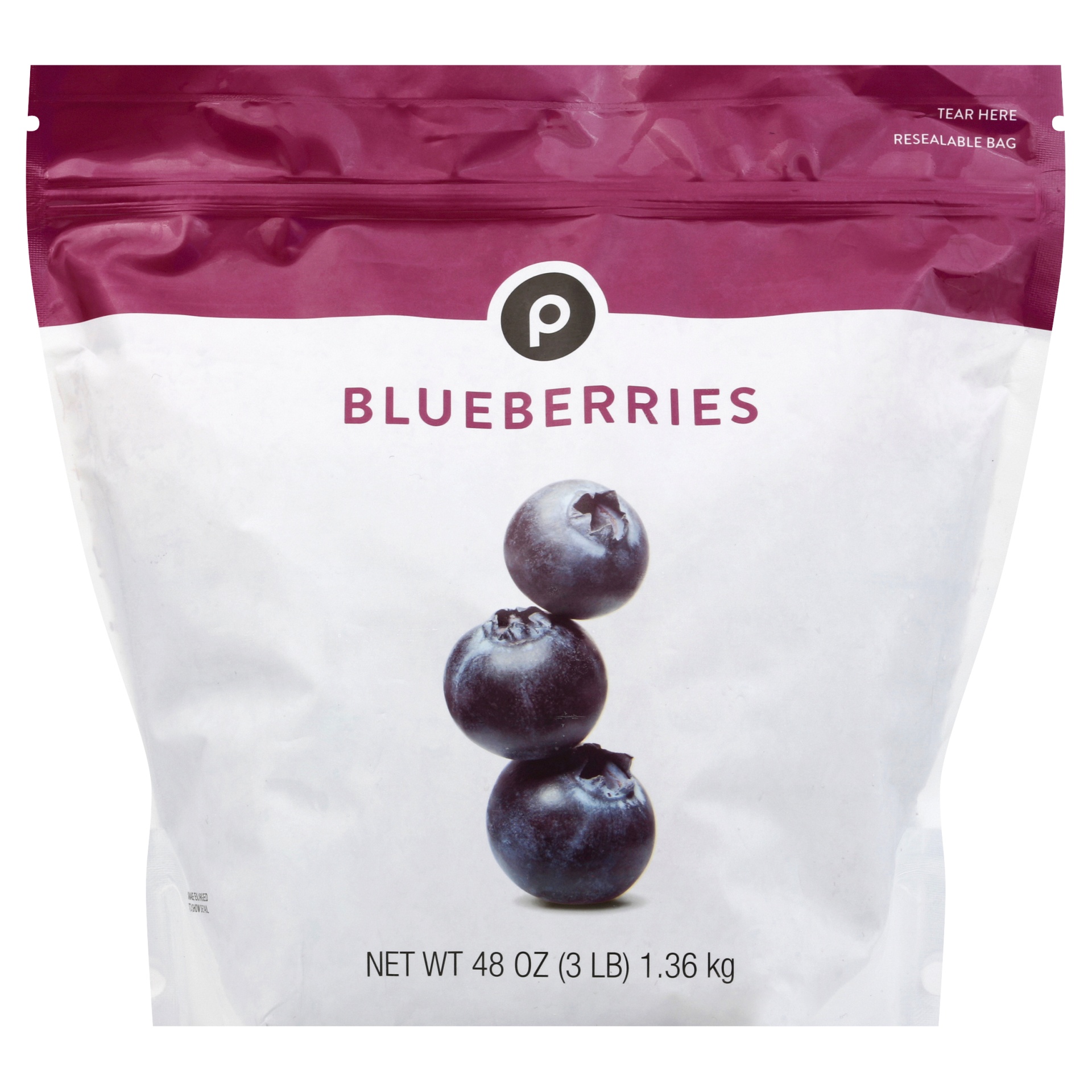 slide 1 of 1, Publix Blueberries, 48 oz