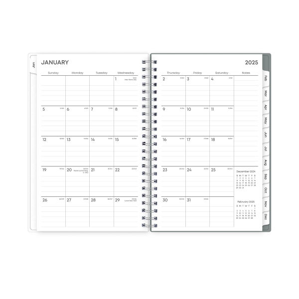 slide 2 of 7, 2025 Blue Sky Weekly/Monthly Planning Calendar, 5"" X 8"", Ellery Frosted, January To December, 148912, 1 ct