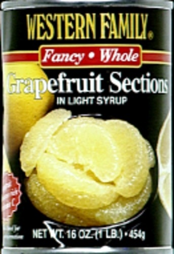 slide 1 of 1, Western Family Grapefruit Sections Light S, 15 oz