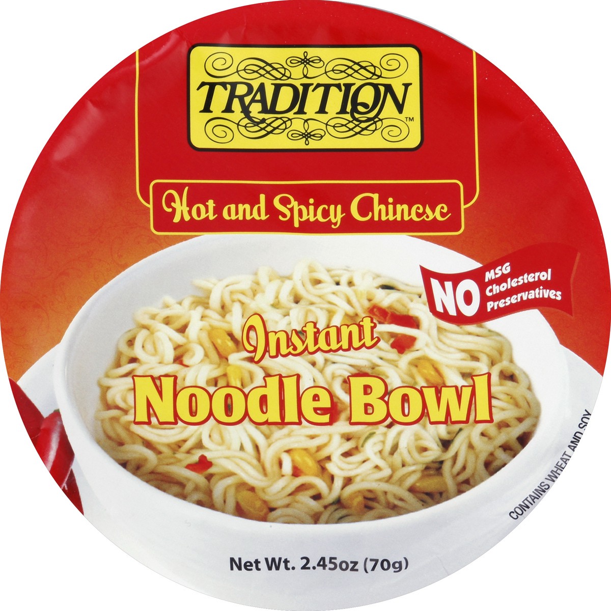 slide 2 of 3, Tradition Instant Hot And Spicy Chinese Noodle Bowl, 2.45 oz