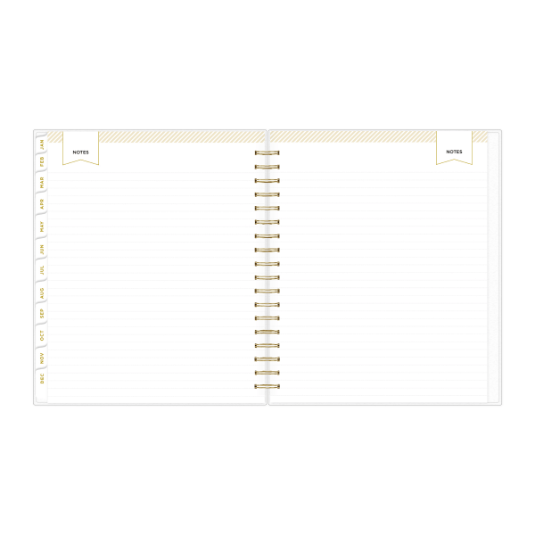 slide 8 of 10, 2025 Day Designer Daily/Monthly Planning Calendar, 8"" X 10"", Rugby Stripe Navy, January 2025 To December 2025, 1 ct