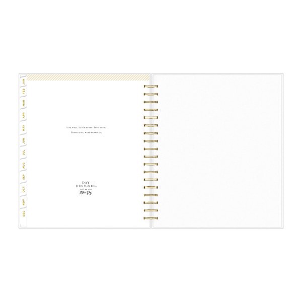 slide 10 of 10, 2025 Day Designer Daily/Monthly Planning Calendar, 8"" X 10"", Rugby Stripe Navy, January 2025 To December 2025, 1 ct