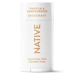 Native Aluminum Free Deodorant For Men,72 Hour Solid Deodorant Stick, Vanilla & Sandalwood, 2.65oz